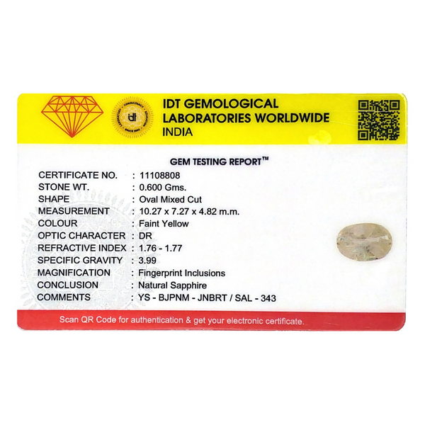 Yellow Sapphire - 3 Carat
