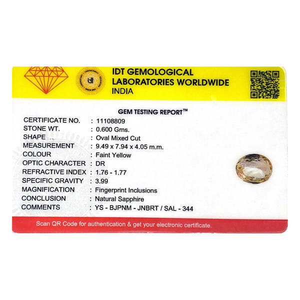 Yellow Sapphire - 3 Carat