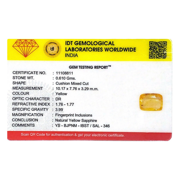 Yellow Sapphire - 3.05 Carat