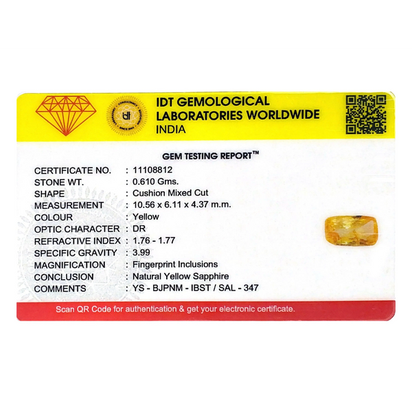 Yellow Sapphire - 3.05 Carat