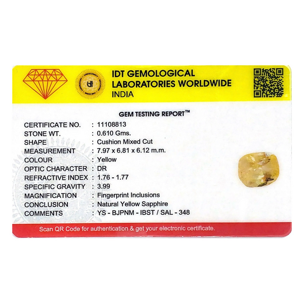 Yellow Sapphire - 3.05 Carat