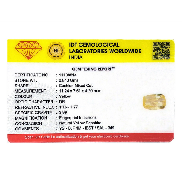 Yellow Sapphire - 4.05 Carat