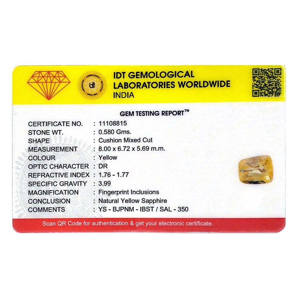 Yellow Sapphire - 2.9 Carat