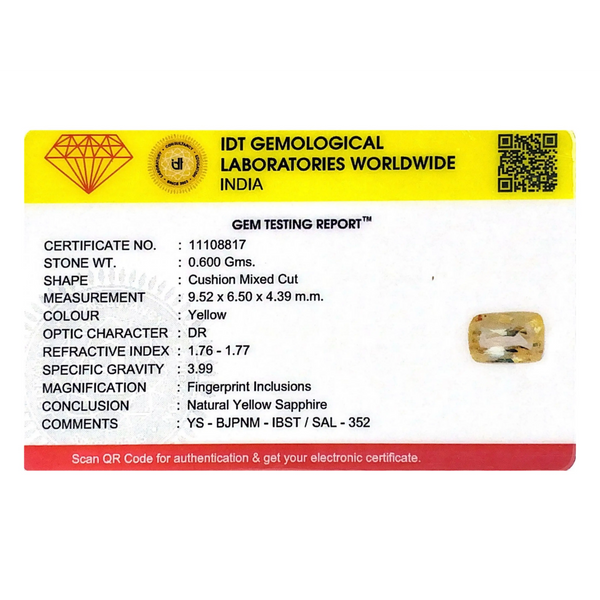 Yellow Sapphire - 3 Carat