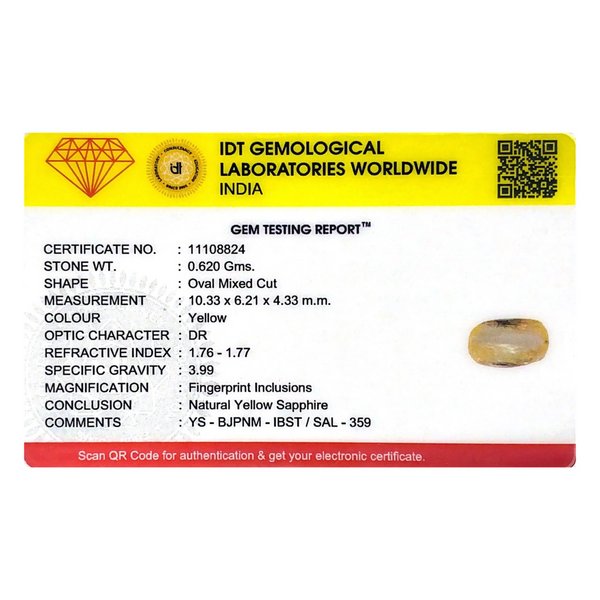 Yellow Sapphire - 3.1 Carat
