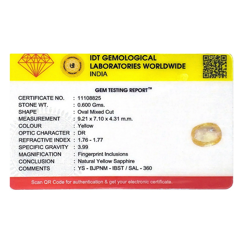 Yellow Sapphire - 3 Carat