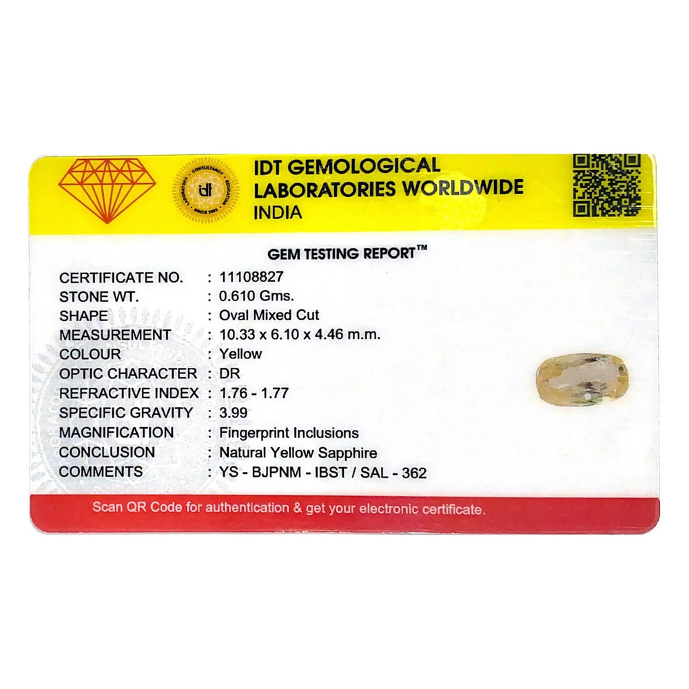 Yellow Sapphire - 3.05 Carat