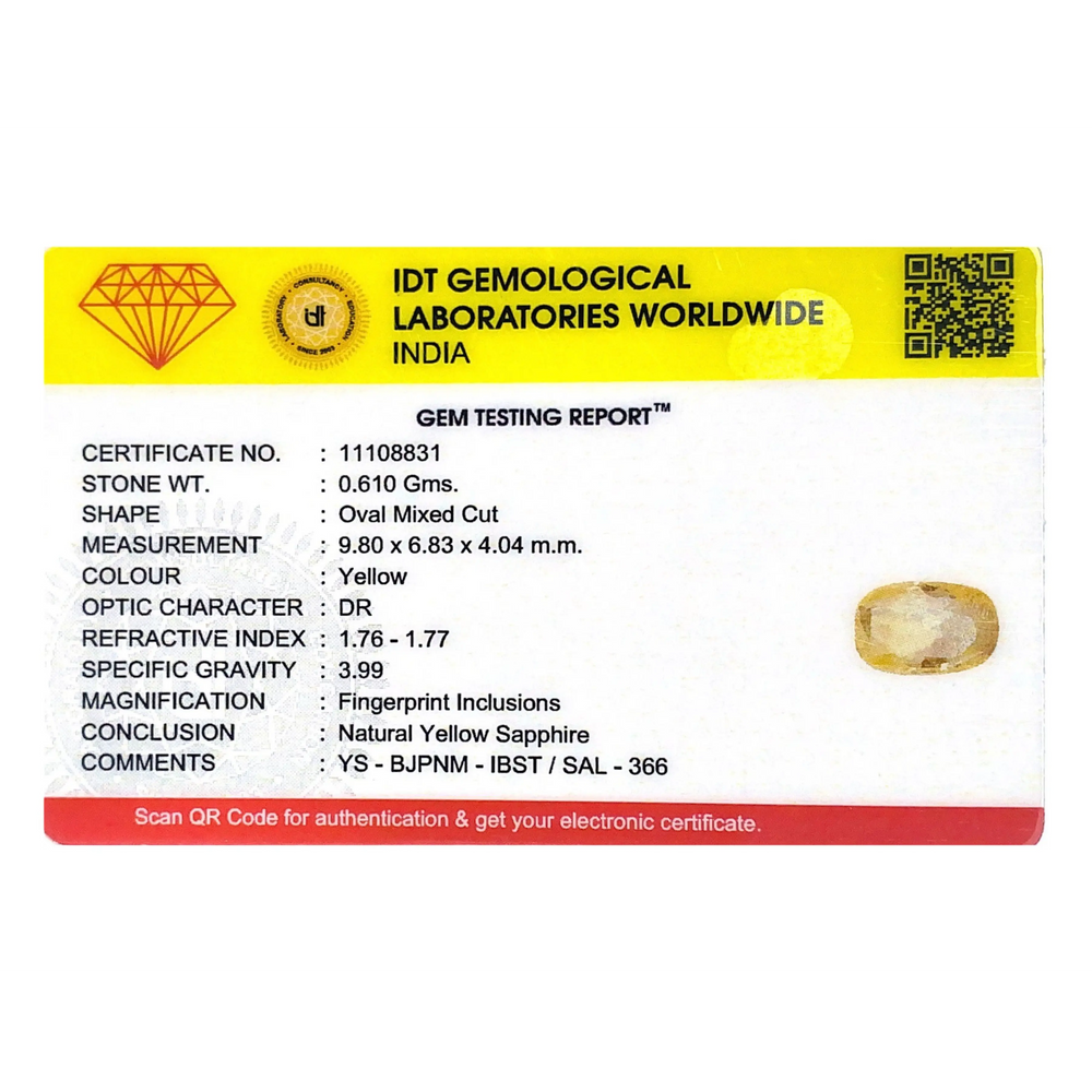 Yellow Sapphire - 3.05 Carat