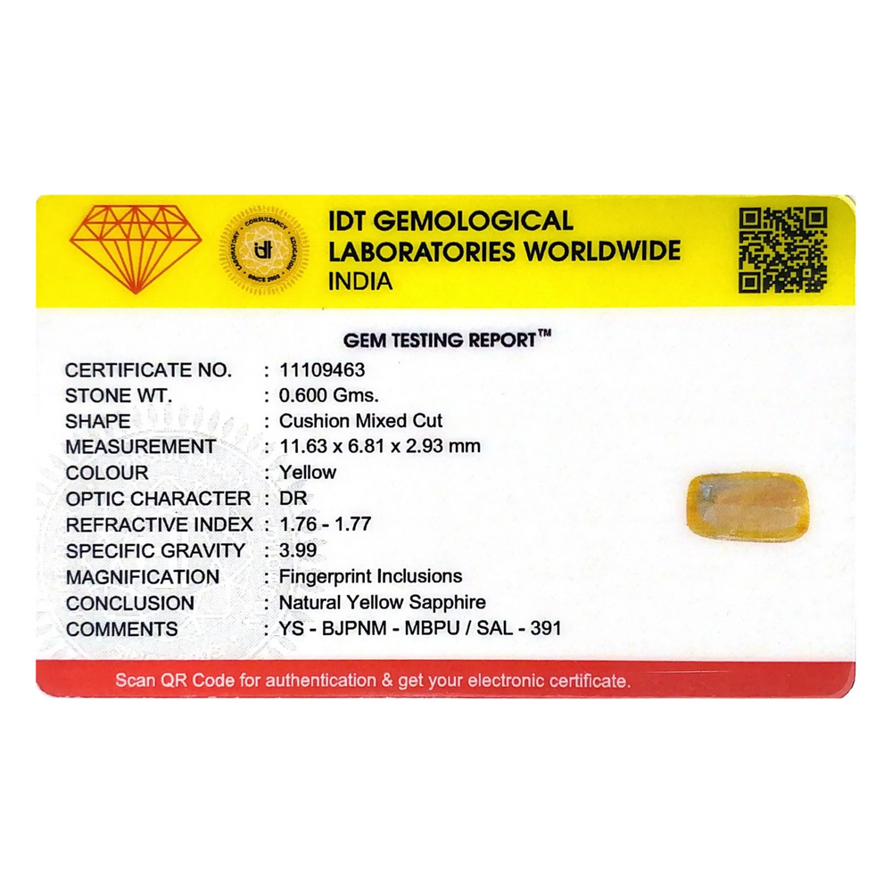 Yellow Sapphire - 3 Carat