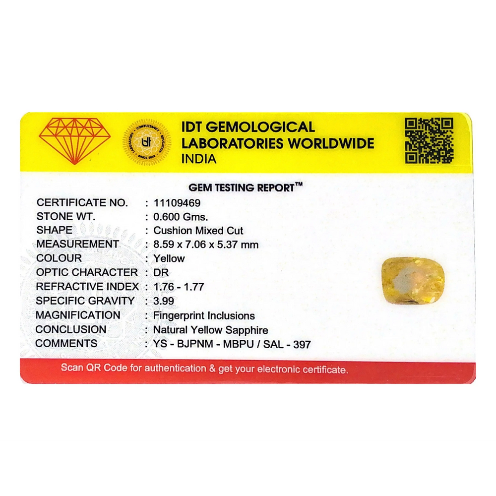 Yellow Sapphire - 3 Carat