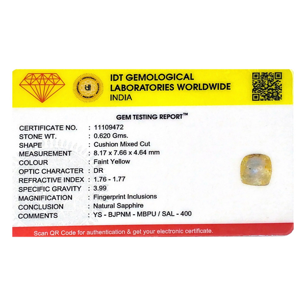 Yellow Sapphire - 3.1 Carat