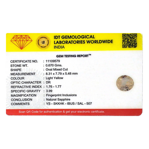 Yellow Sapphire - 3.35 Carat