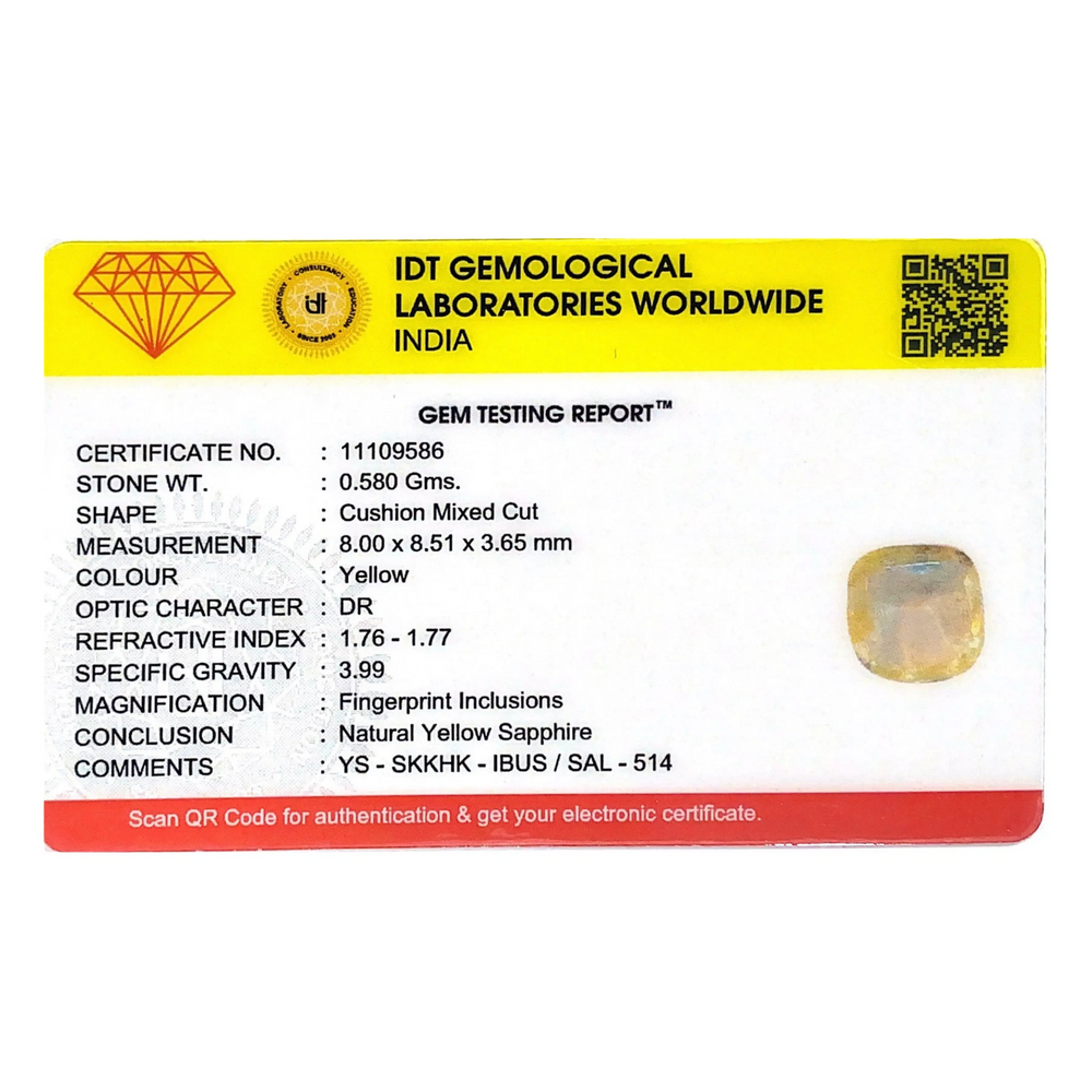 Yellow Sapphire - 2.9 Carat