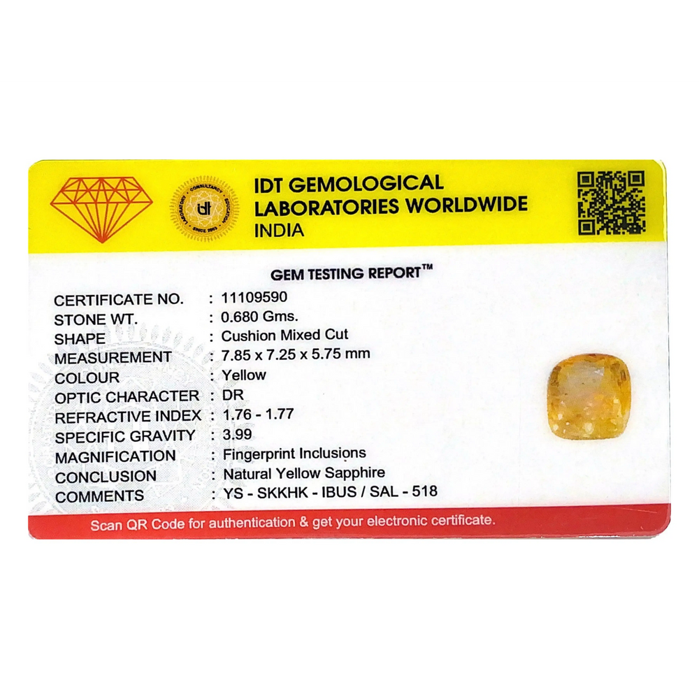 Yellow Sapphire - 3.4 Carat