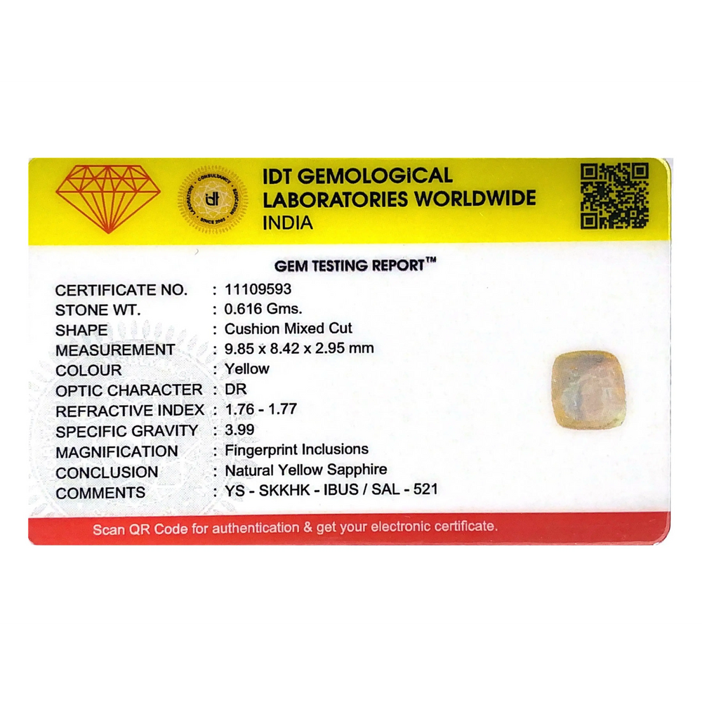 Yellow Sapphire - 3.08 Carat