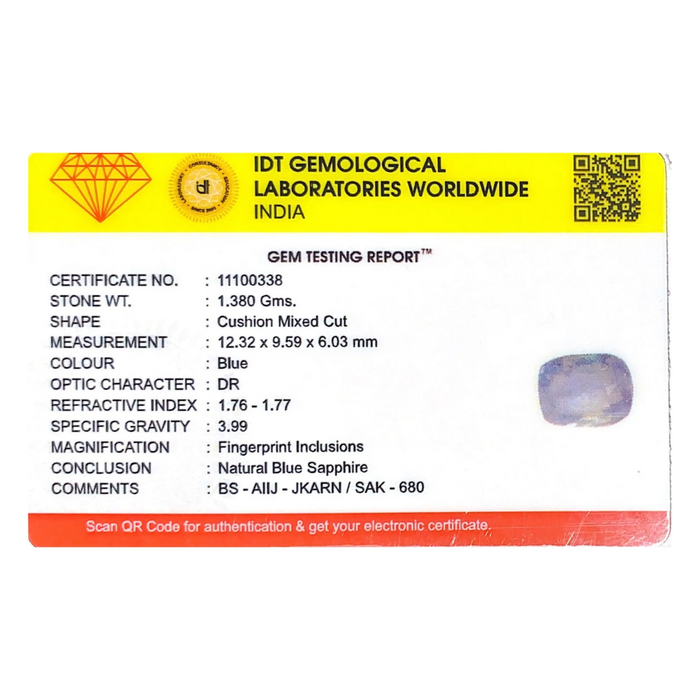 Blue Sapphire - 6.9 Carat