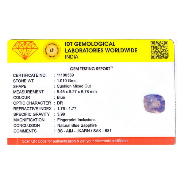 Blue Sapphire - 5.05 Carat