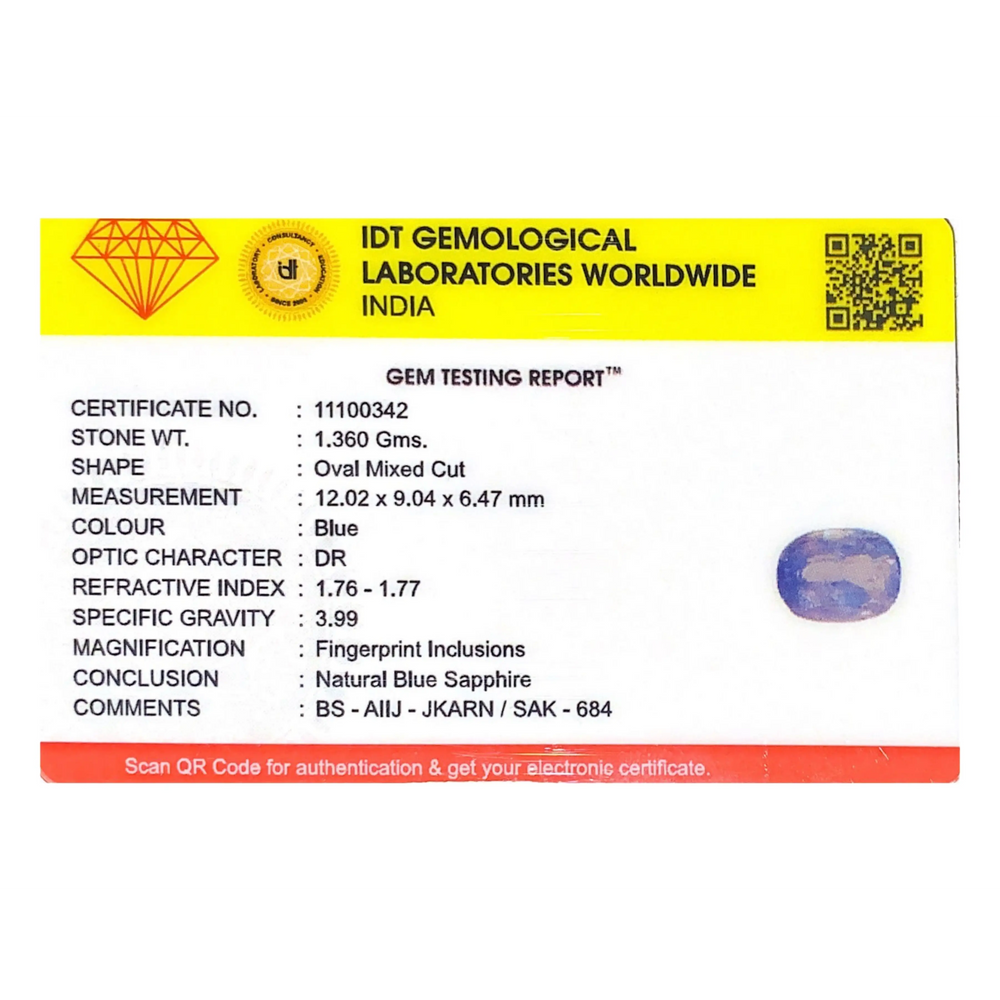 Blue Sapphire - 6.8 Carat