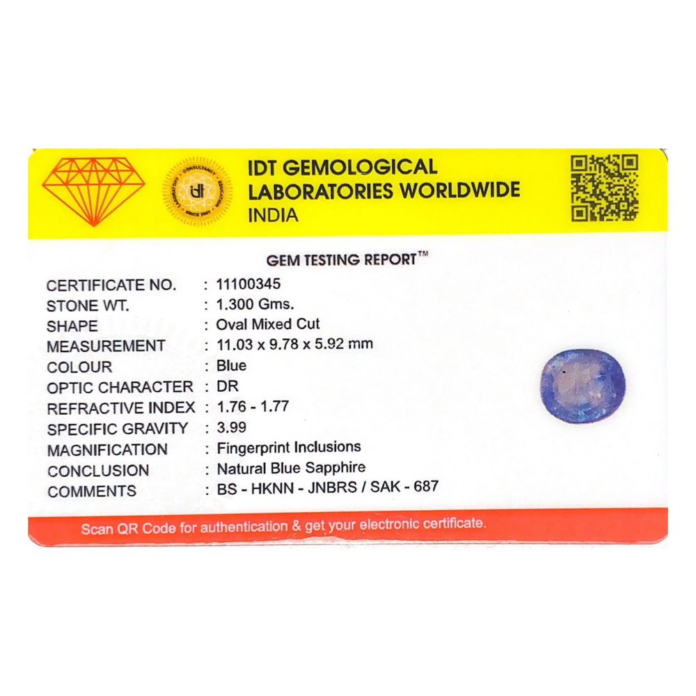 Blue Sapphire - 6.5 Carat
