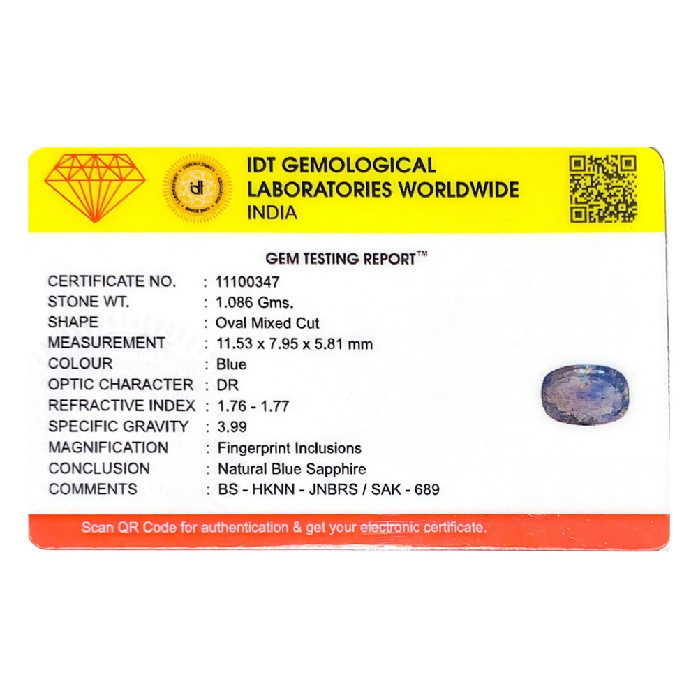 Blue Sapphire - 5.43 Carat