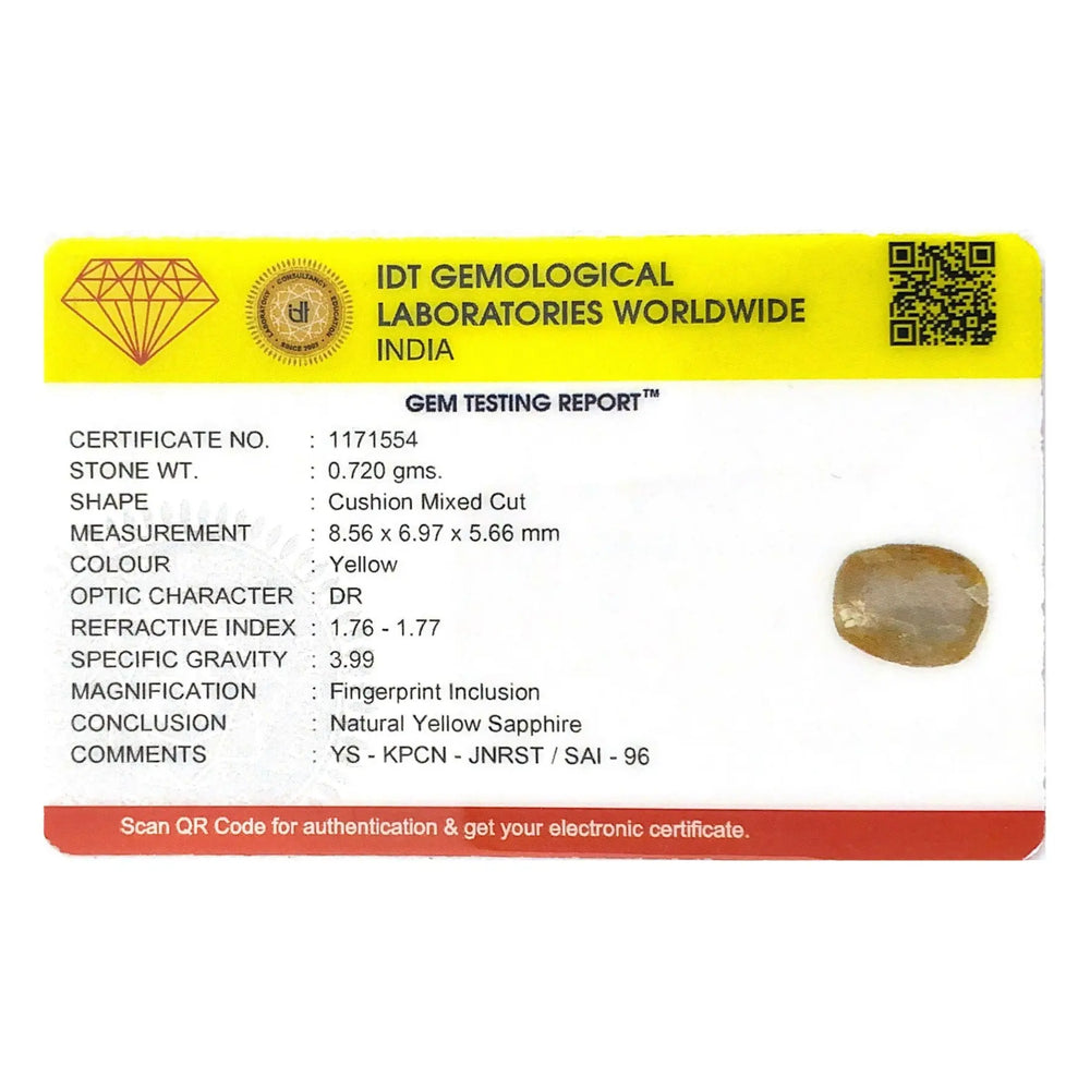 Yellow Sapphire - 3.6 Carat - Pramogh