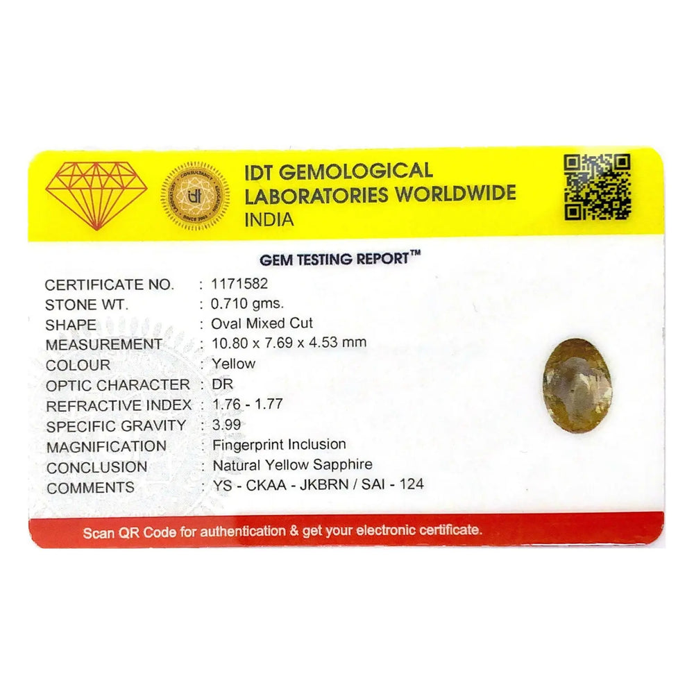 Yellow Sapphire - 3.6 Carat - Pramogh