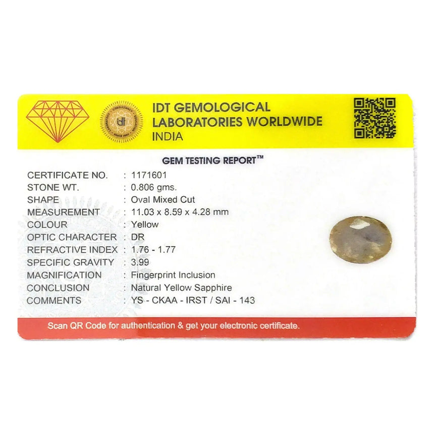 Yellow Sapphire - 4.03 Carat