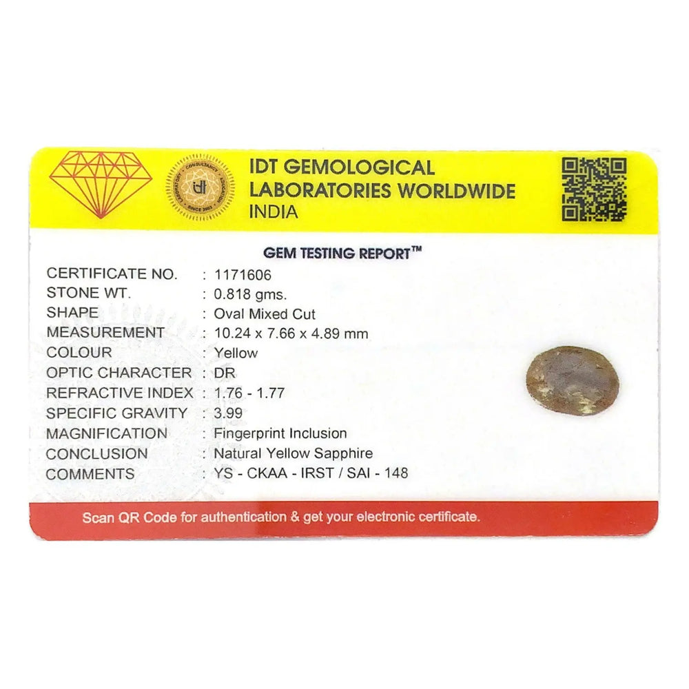 Yellow Sapphire - 4.09 Carat - Pramogh