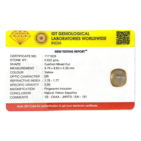 Yellow Sapphire - 4.11 Carat