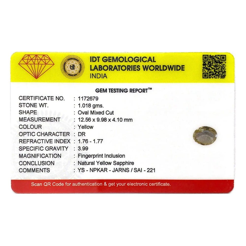 Yellow Sapphire - 5.09 Carat - Pramogh