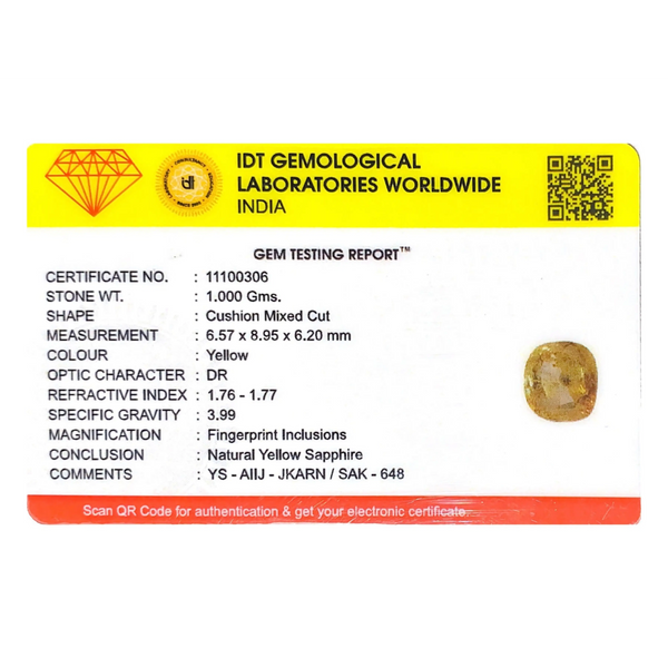 Yellow Sapphire - 5 Carat