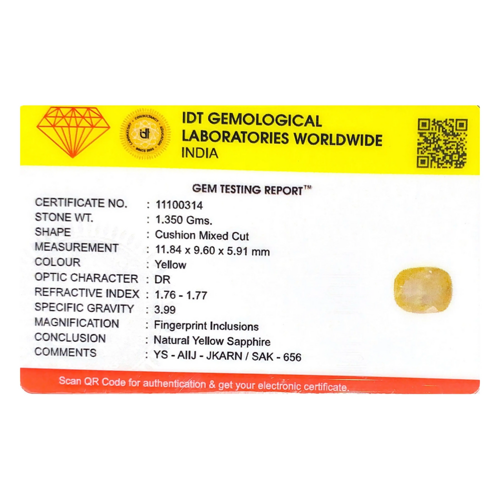 Yellow Sapphire - 6.75 Carat