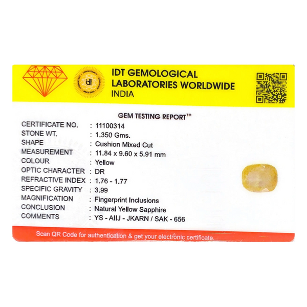 Yellow Sapphire - 6.75 Carat