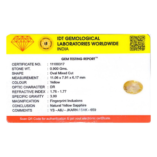 Yellow Sapphire - 4.5 Carat