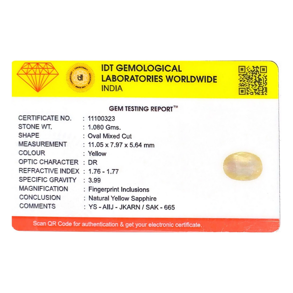 Yellow Sapphire - 5.4 Carat