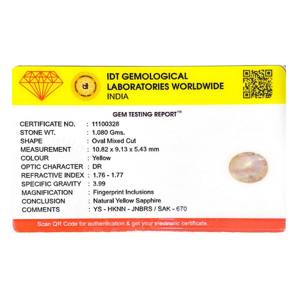 Yellow Sapphire - 5.4 Carat