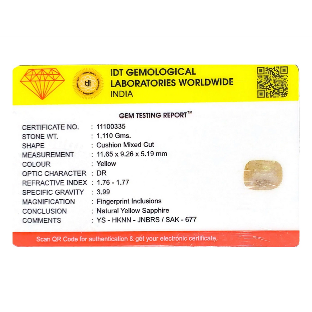 Yellow Sapphire - 5.55 Carat