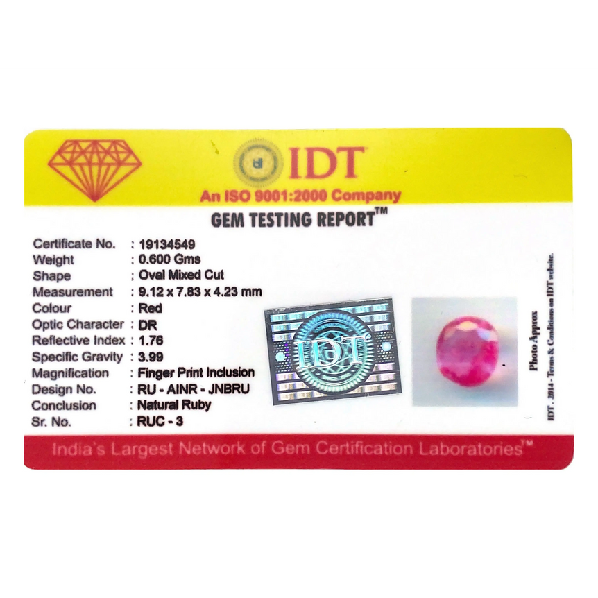 Srilankan Ruby - 3 Carat - Pramogh