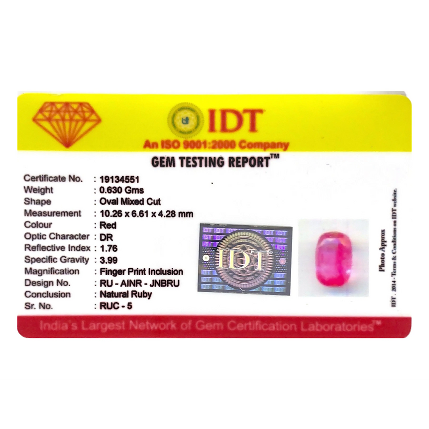 Srilankan Ruby - 3.15 Carat - Pramogh