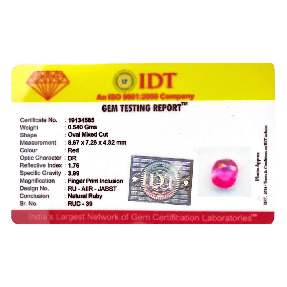 Srilankan Ruby - 2.7 Carat - Pramogh