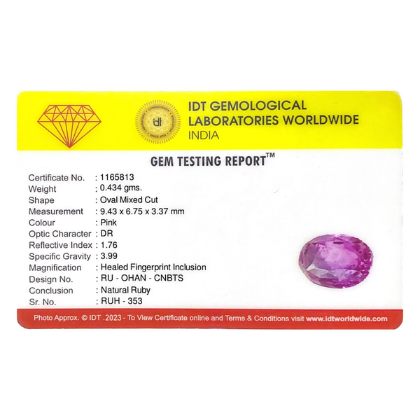 Srilankan Ruby - 2.17 Carat - Pramogh