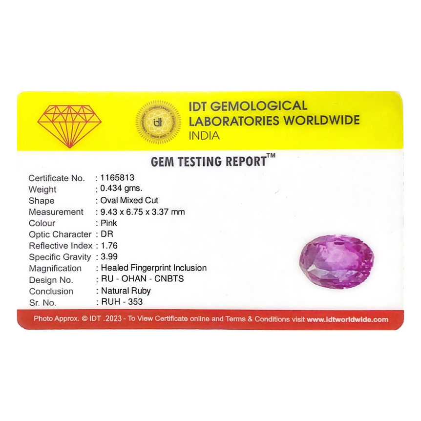 Srilankan Ruby - 2.17 Carat - Pramogh