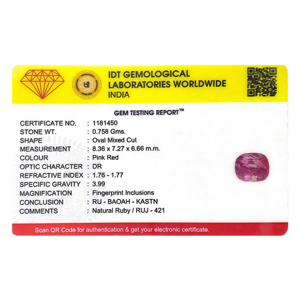 Srilankan Ruby - 3.79 Carat - Pramogh