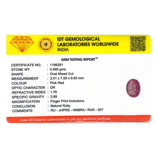 Srilankan Ruby - 2.48 Carat