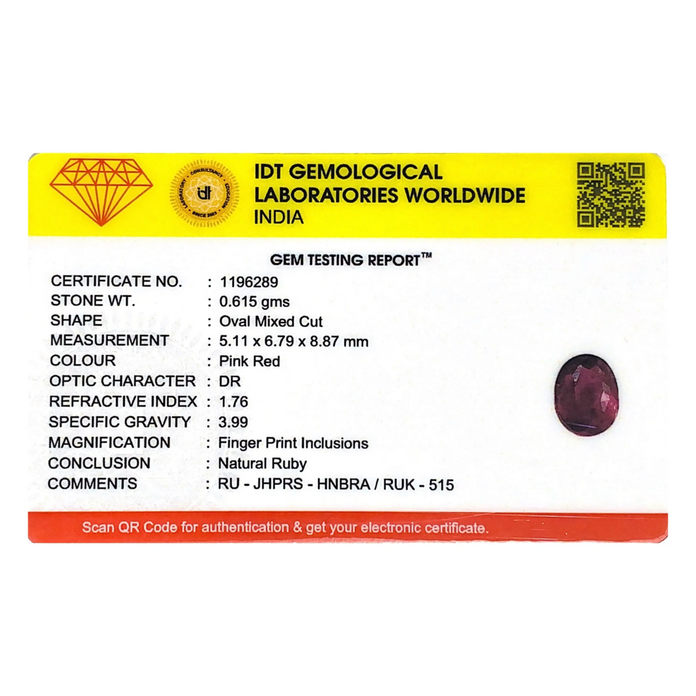 Srilankan Ruby - 3.08 Carat