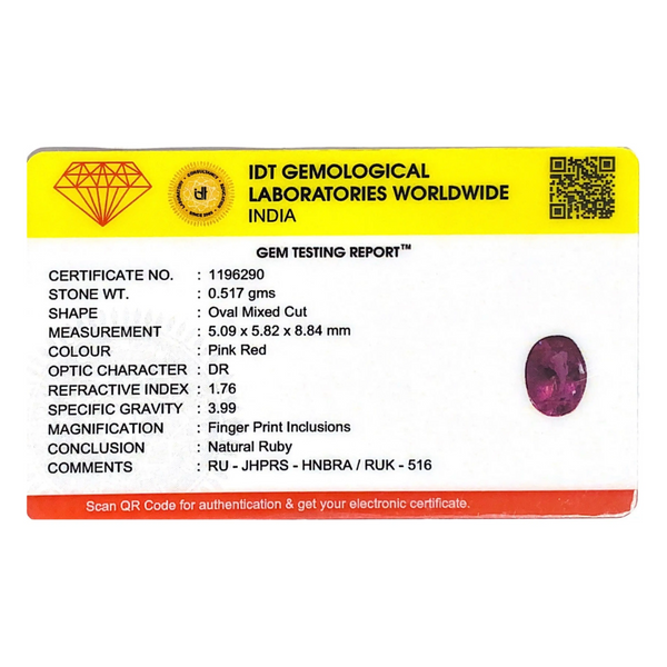 Srilankan Ruby - 2.59 Carat