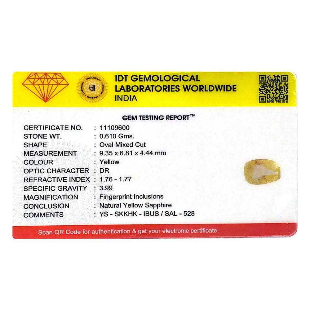 Yellow Sapphire - 3.05 Carat