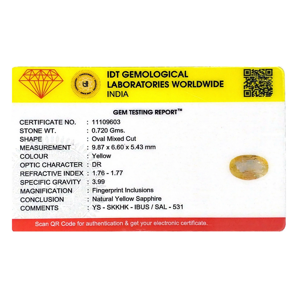 Yellow Sapphire - 3.6 Carat