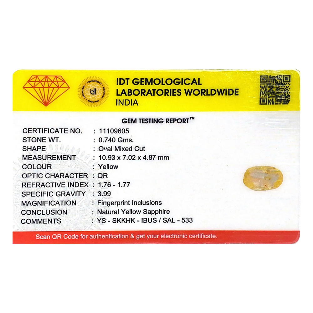 Yellow Sapphire - 3.7 Carat