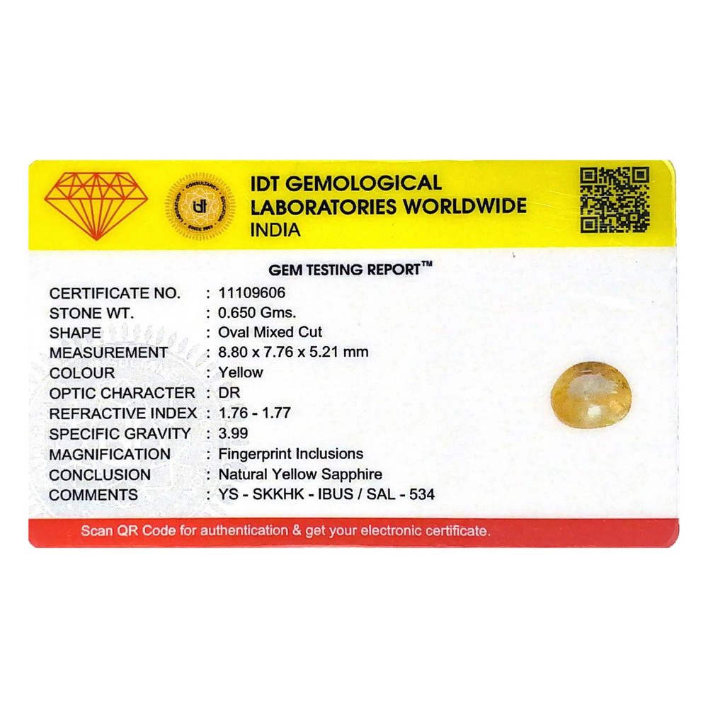 Yellow Sapphire - 3.25 Carat